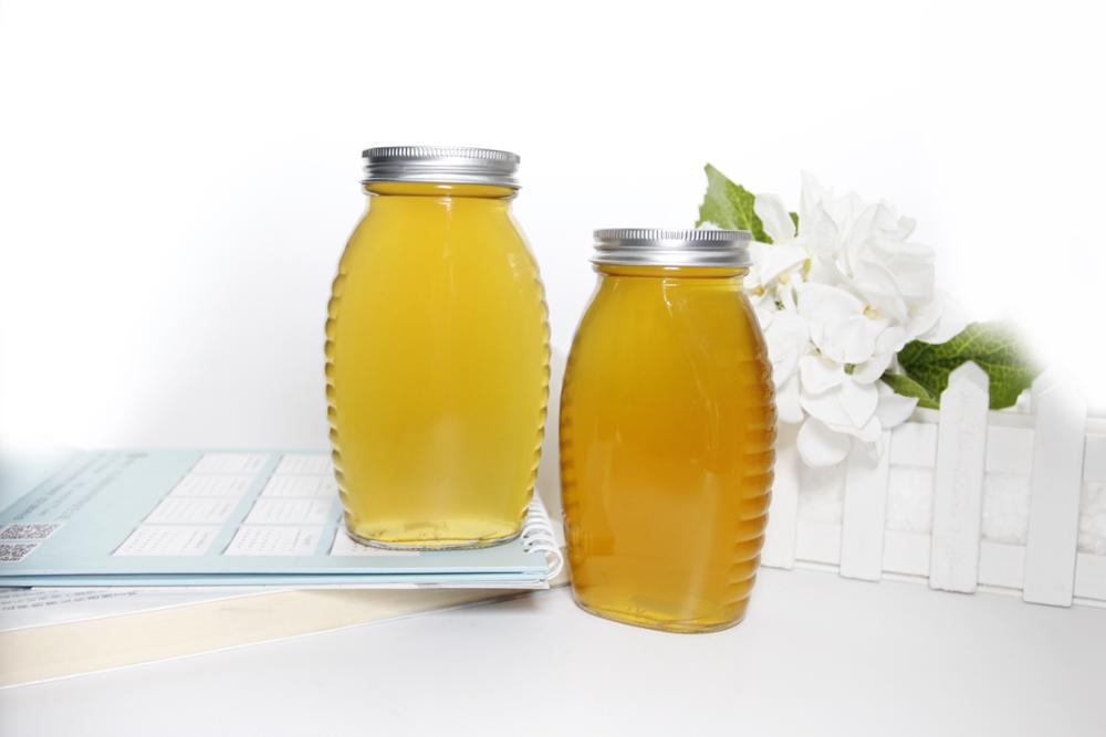 Hot Sale 330ml Shaped Glass Jars Queenline Honey Jar With lid