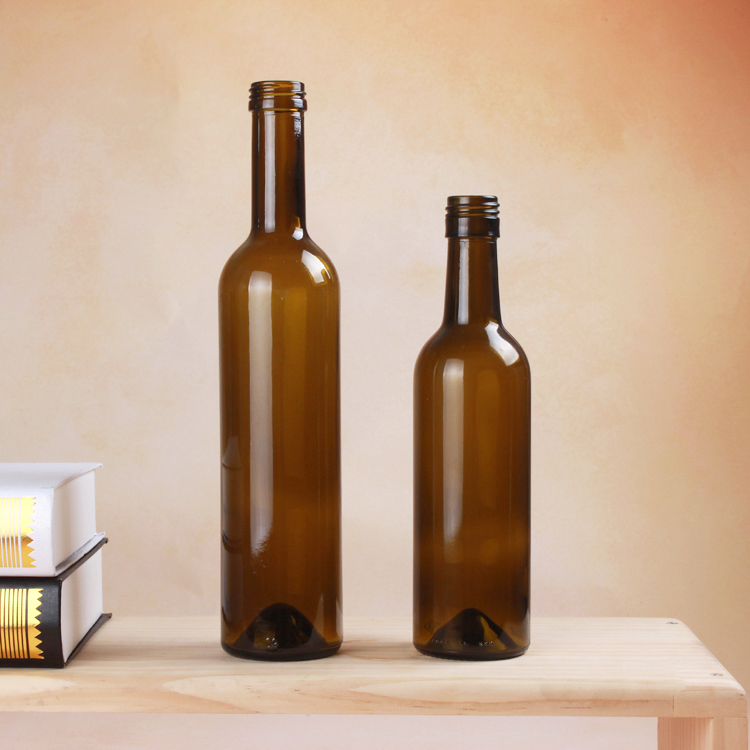 Hot Sale 350ml 500ml Cylinder Glass Alcohol Bottle for Liquor Wine