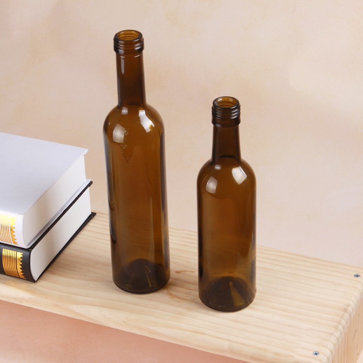 Hot Sale 350ml 500ml Cylinder Glass Alcohol Bottle for Liquor Wine