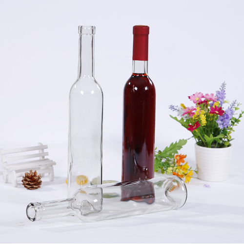 Hot Sale 375ml 500ml 750ml Ice Wine Burgundy Glass Bottle Frosting Transparent Wine Bottle