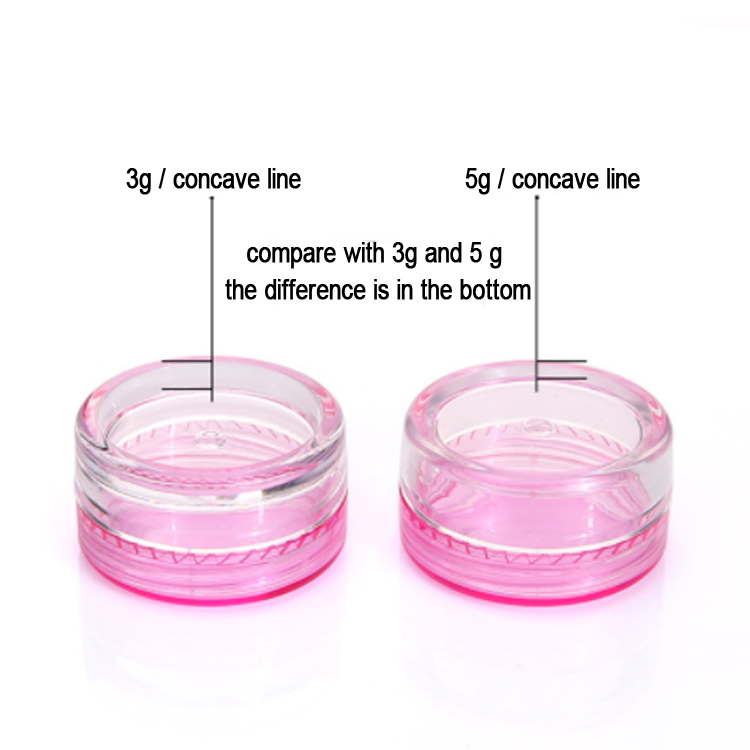 Hot Sale 3g 5g scrub packaging plastic jar mason jar plastic cosmetic jar cream bottle