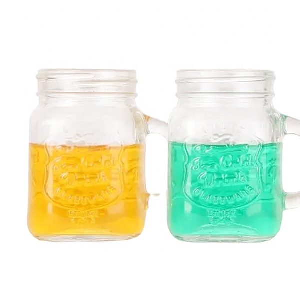 Hot Sale 4oz 120ml Customized mason shot glass jar with handles