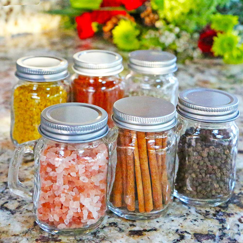Hot Sale 4oz 120ml Customized mason shot glass jar with handles
