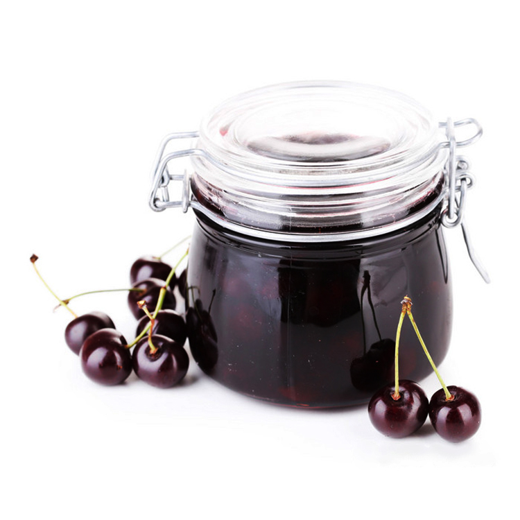 Hot Sale 500Ml Round Type Glass Sealed Food Jar With Airtight Clip Lids