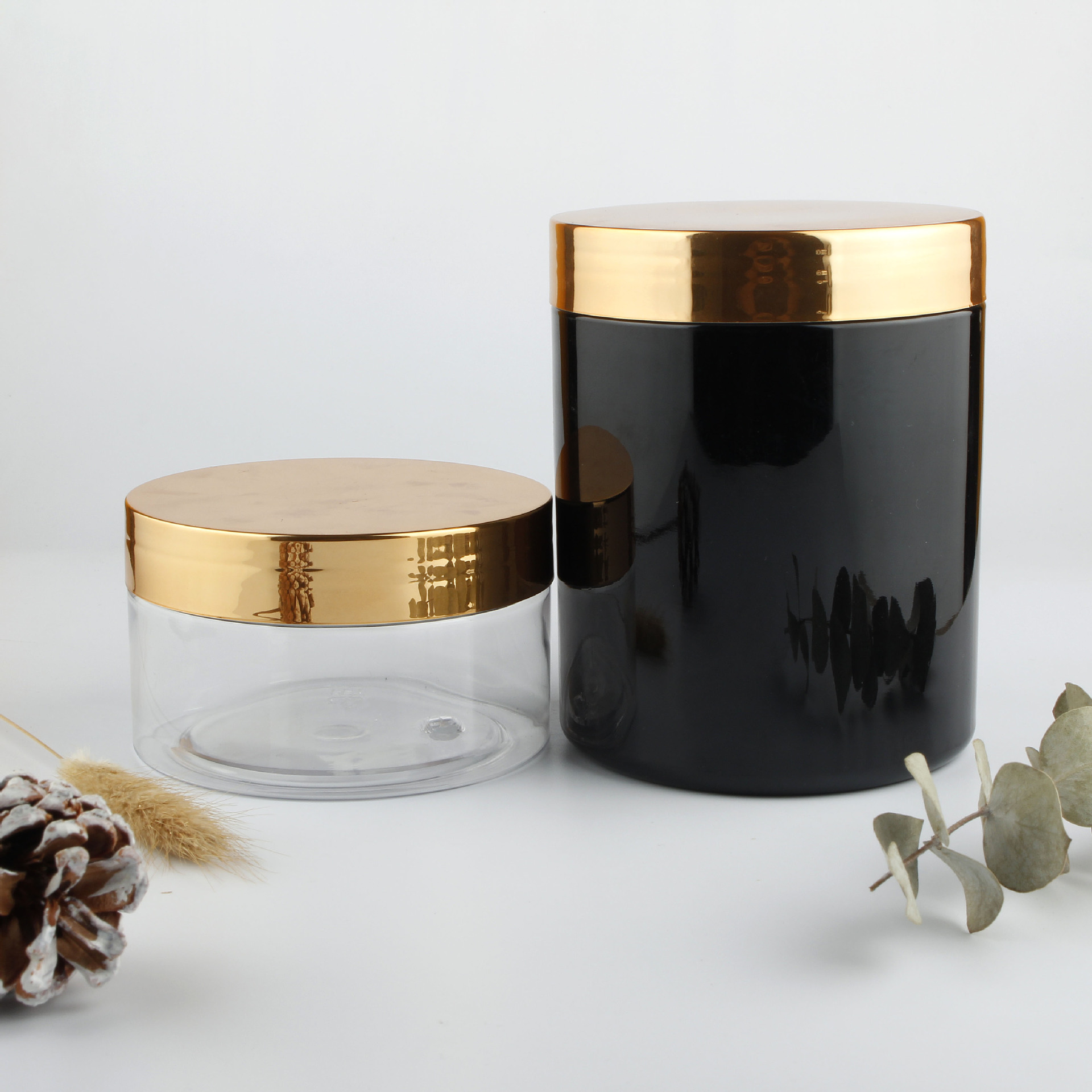 Hot Sale 500ml huge PET wide mouth Hair gel hair mud black screw lid PET jar
