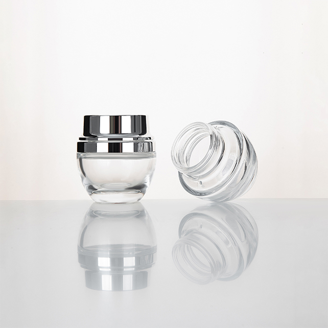 Hot Sale 50g Clear Plastic Cream Jar With Aluminum Cap