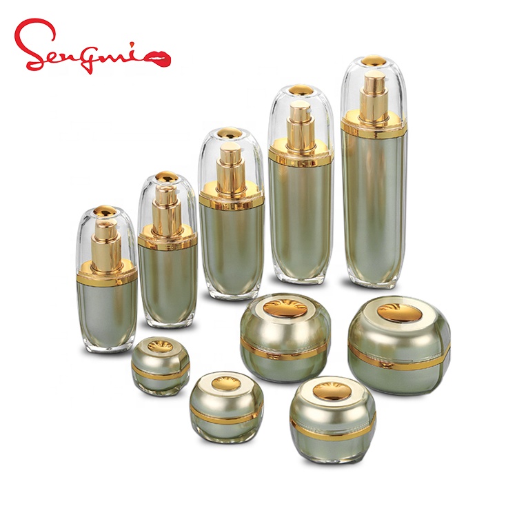 Hot Sale 5g 10g 15g 20g 30g 50g Capacity Acrylic Cosmetic Package Golden Cream Jar