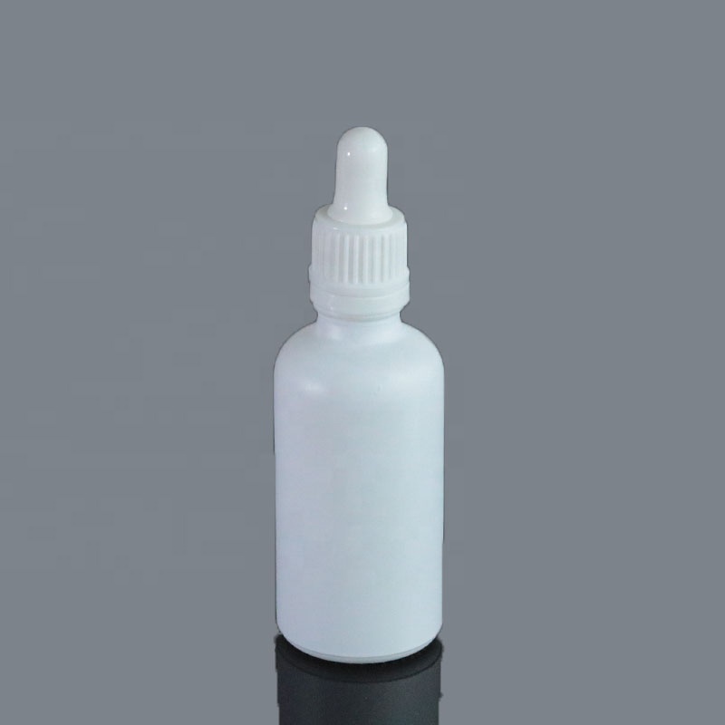 Hot Sale 5ml 10ml 15ml 20ml 30ml White Dropper Glass Bottle with Plastic Tamper Evident Cap (GRW02)