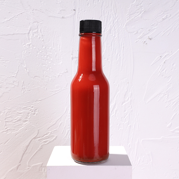 Hot Sale 5oz 150ml Hot Sauce Ketchup Glass Woozy Bottle With Plastic Cap