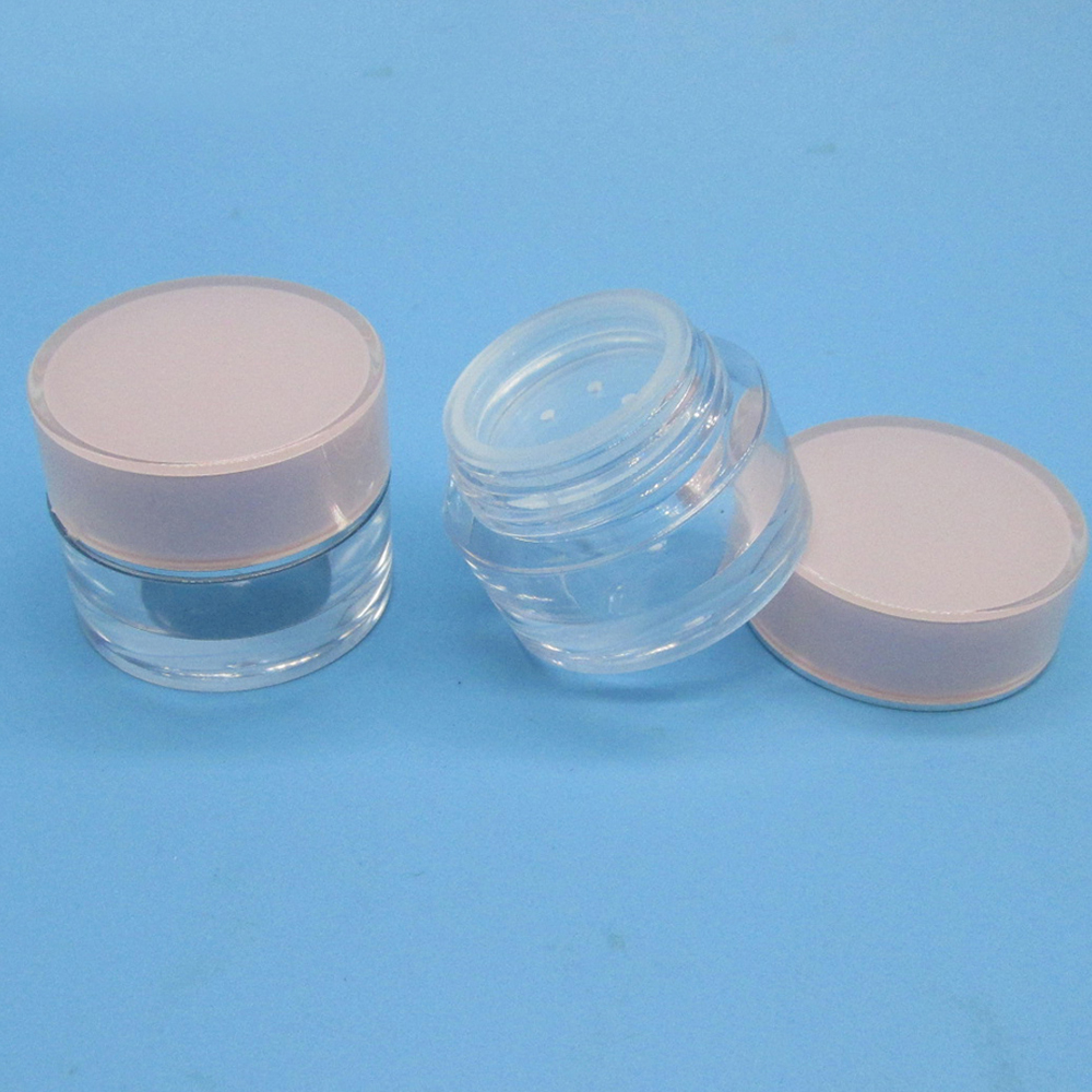 Hot Sale 80g Round Acrylic Clear Loose Powder Jar with Sifter