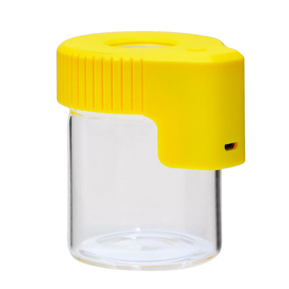 Hot Sale Air Tight Storage Herb Stash Container Led Magnifying Mag Glass Weed Jar