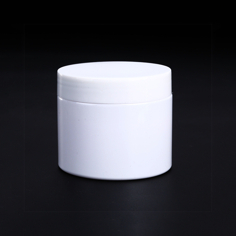 Hot Sale Aluminium Lid Round Clear white Container Food Grade 100ml 200ml 300ml 400ml PET Plastic Food jar