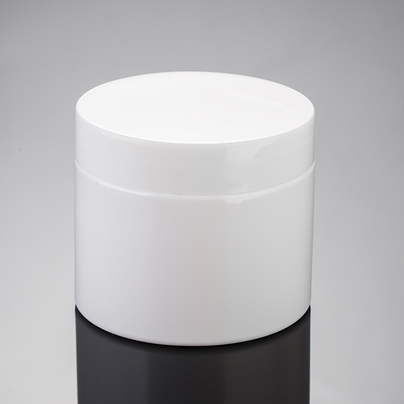 Hot Sale Aluminium Lid Round Clear white Container Food Grade 100ml 200ml 300ml 400ml PET Plastic Food jar