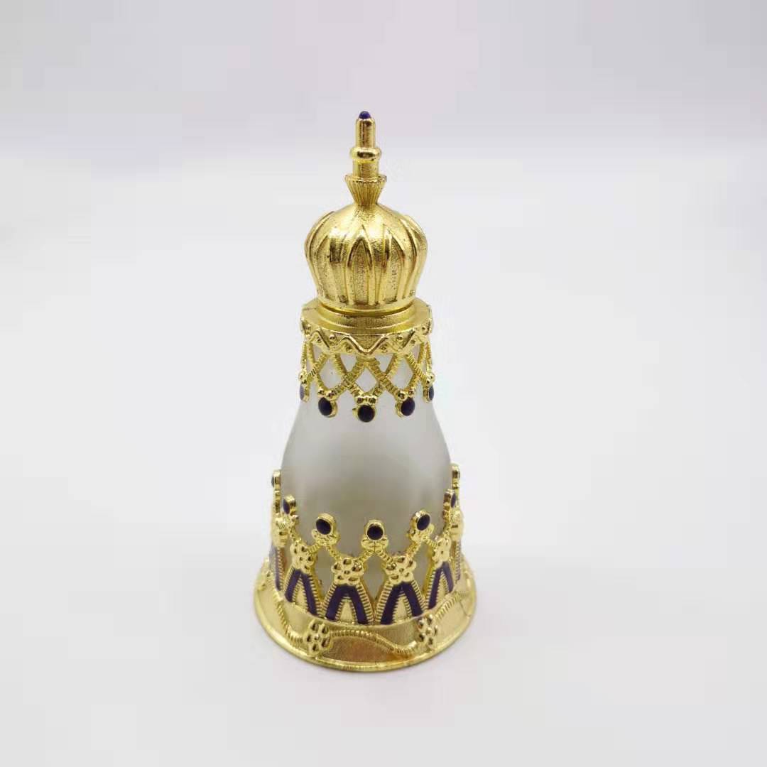 Hot Sale Arabic Style Zinc Glass Bottle 30ML Perfume Oil Bottle