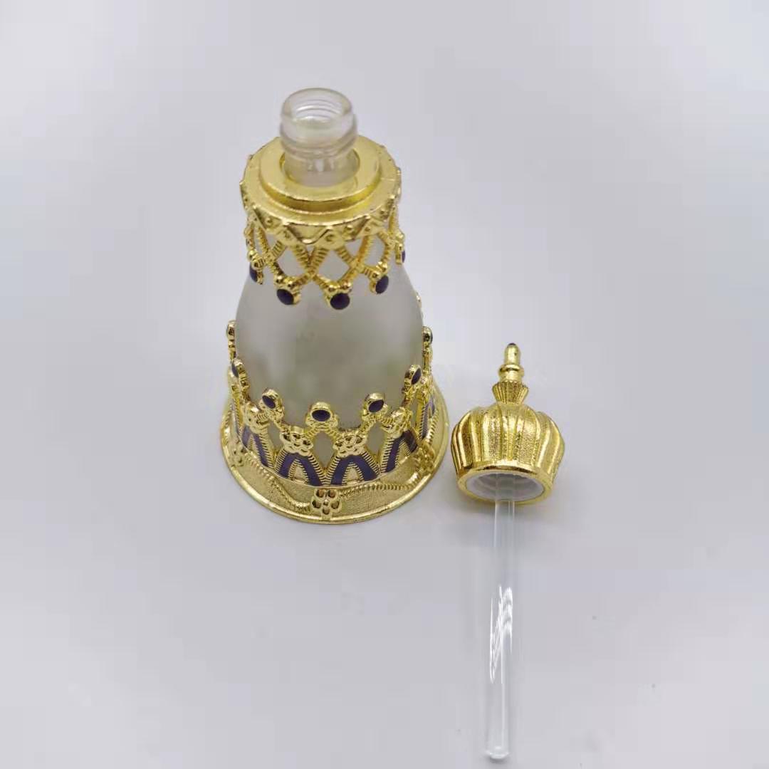 Hot Sale Arabic Style Zinc Glass Bottle 30ML Perfume Oil Bottle