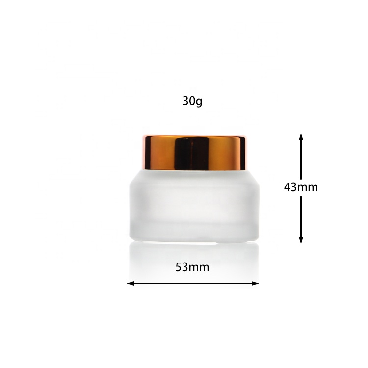 Hot Sale Cheap 30g 30ml 1oz Amber Glass Cream Jar For Glass Skin Care Cream Jar With The Black Lid