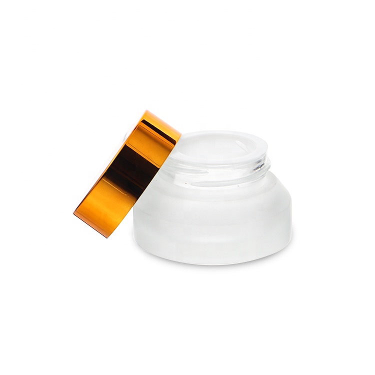 Hot Sale Cheap 30g 30ml 1oz Amber Glass Cream Jar For Glass Skin Care Cream Jar With The Black Lid