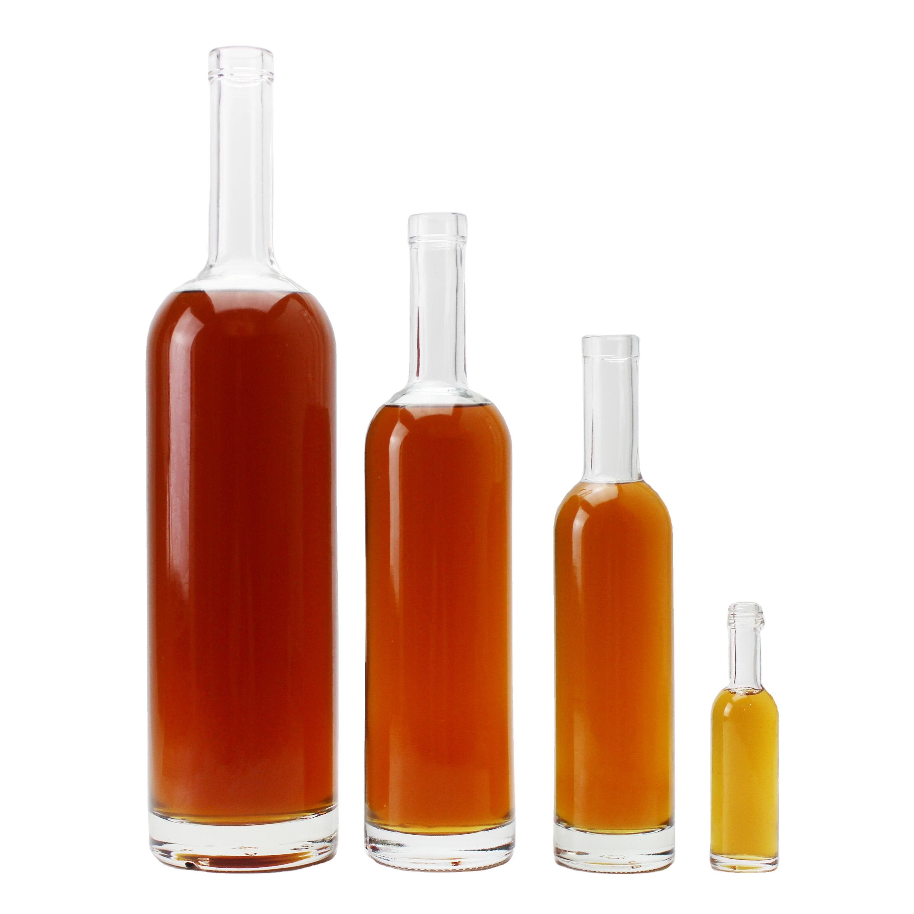 Hot Sale Cheap Custom Clear Rum 50ml 700ml 750ml Cheap Spirits Glass Bottle