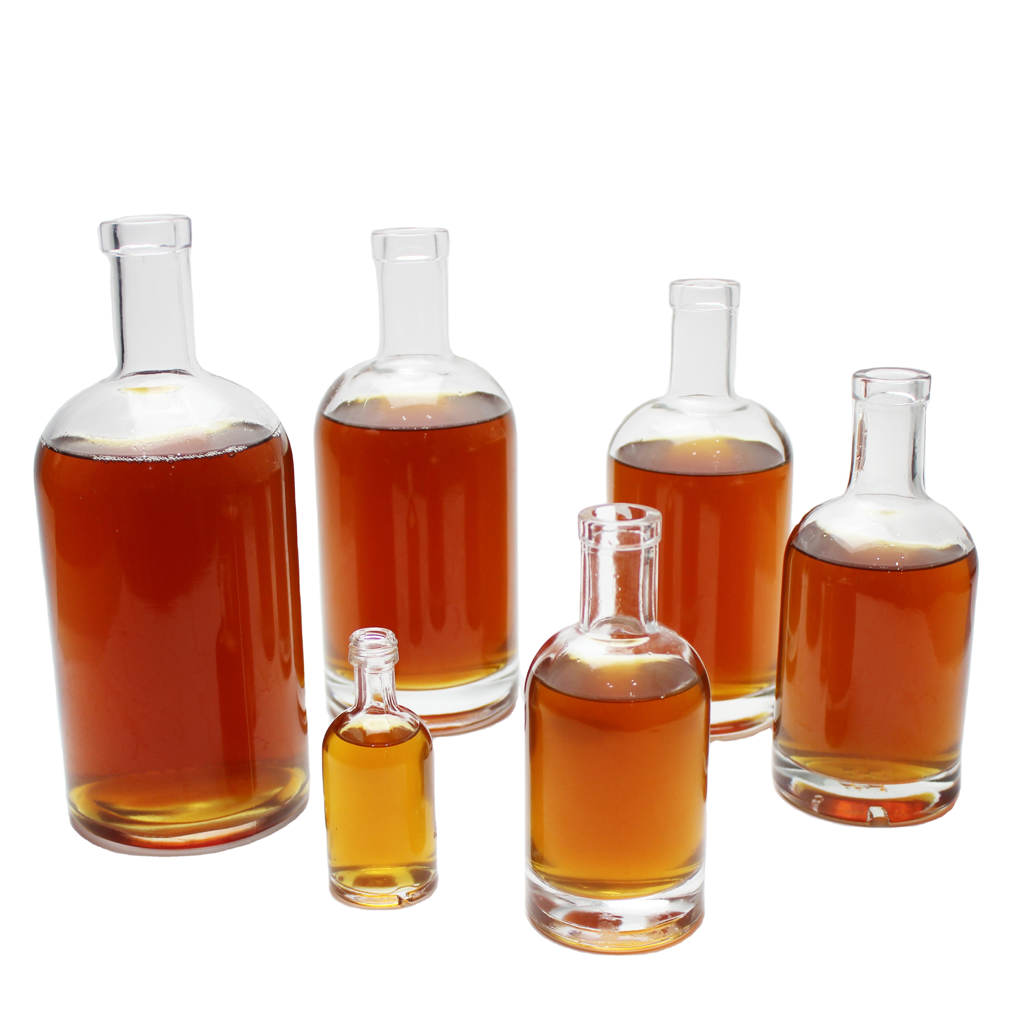 Hot Sale Cheap Custom Clear Rum 50ml 700ml 750ml Cheap Spirits Glass Bottle