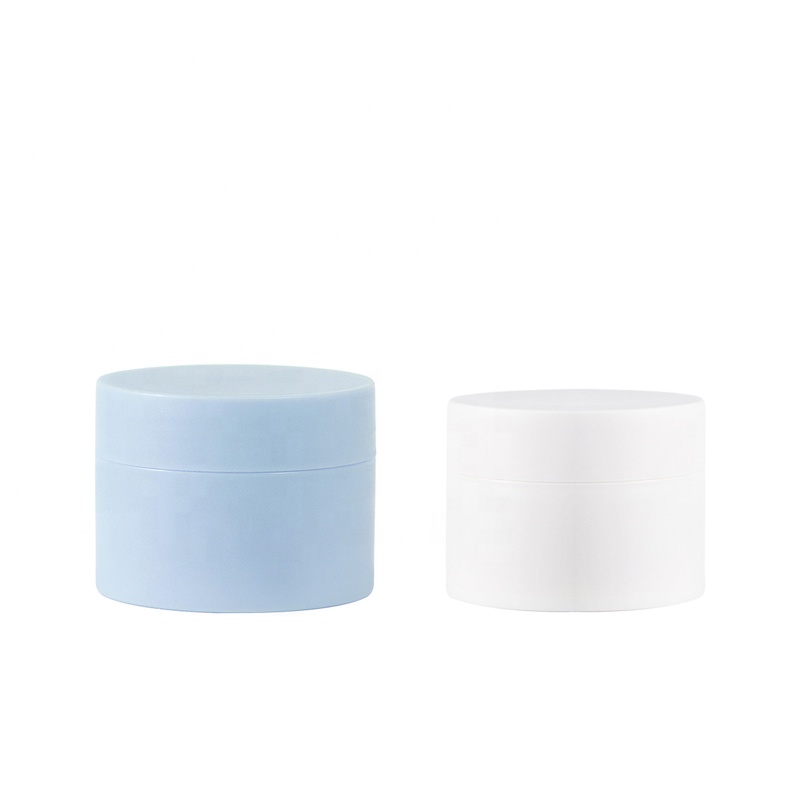 Hot Sale Cheap Empty Frosted Blue Cosmetic PP Plastic Packaging Jar for Cream