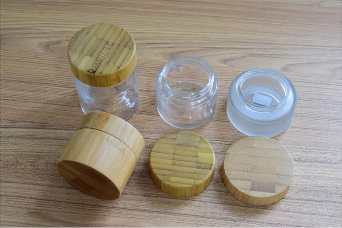 Hot Sale Clear 50ml 100ml 150ml cream jar Cylindrical Cosmetic Glass Bottle storage jar