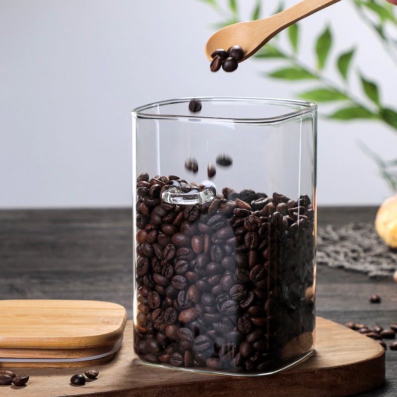 Hot Sale Clear Borosilicate Glass Storage Bottles With Stainless Steel Lid Personalised Food Nuts Glass Jars Containers for food