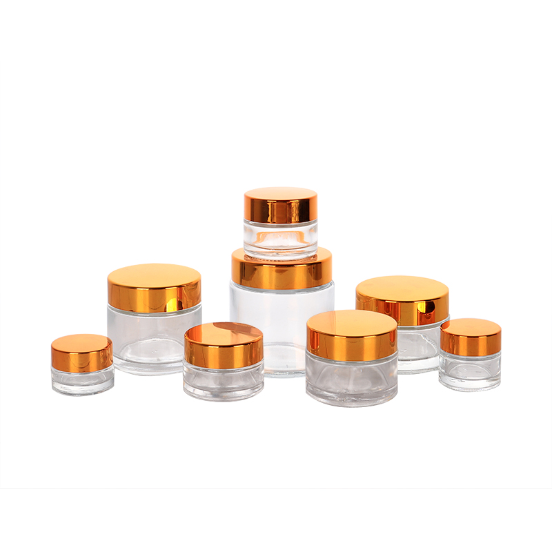 Hot Sale Clear Cream Glass Jar With Lid For Skin Care Cosmetic Packaging