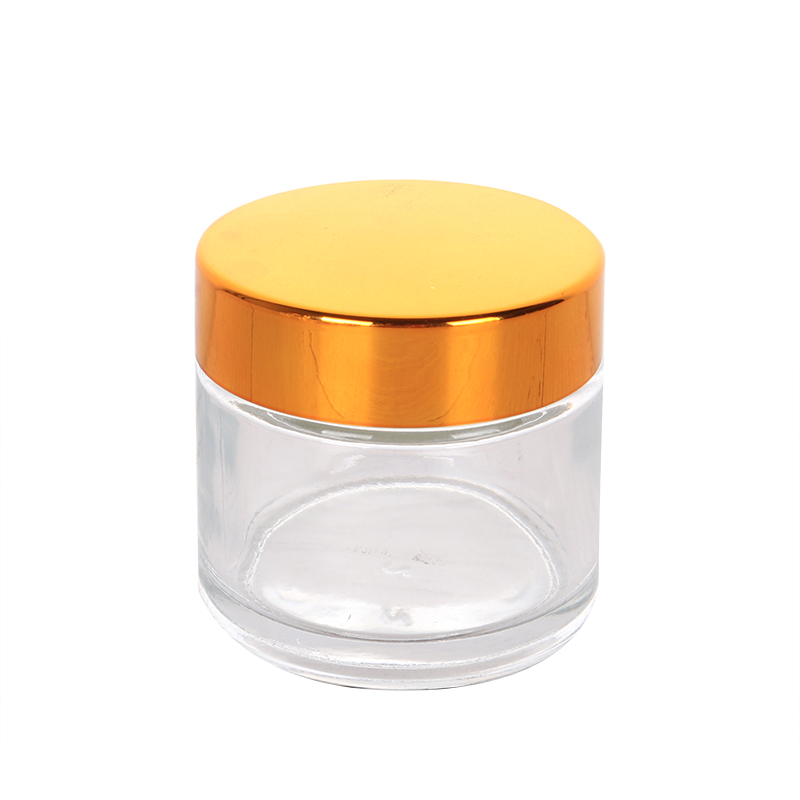 Hot Sale Clear Cream Glass Jar With Lid For Skin Care Cosmetic Packaging