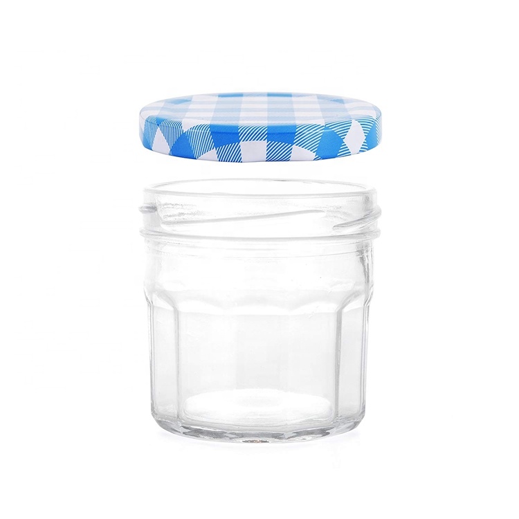 Hot Sale Clear Empty Jam Jelly Mason Storage Food Glass Jars with Airtight Screw Lids
