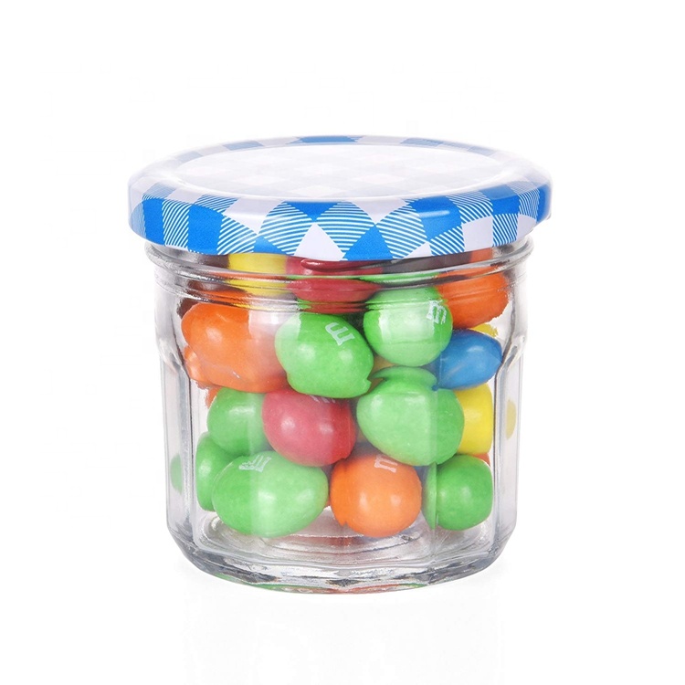Hot Sale Clear Empty Jam Jelly Mason Storage Food Glass Jars with Airtight Screw Lids