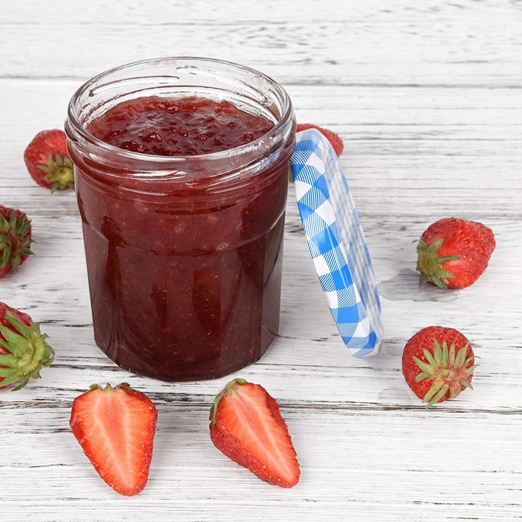 Hot Sale Clear Empty Jam Jelly Mason Storage Food Glass Jars with Airtight Screw Lids