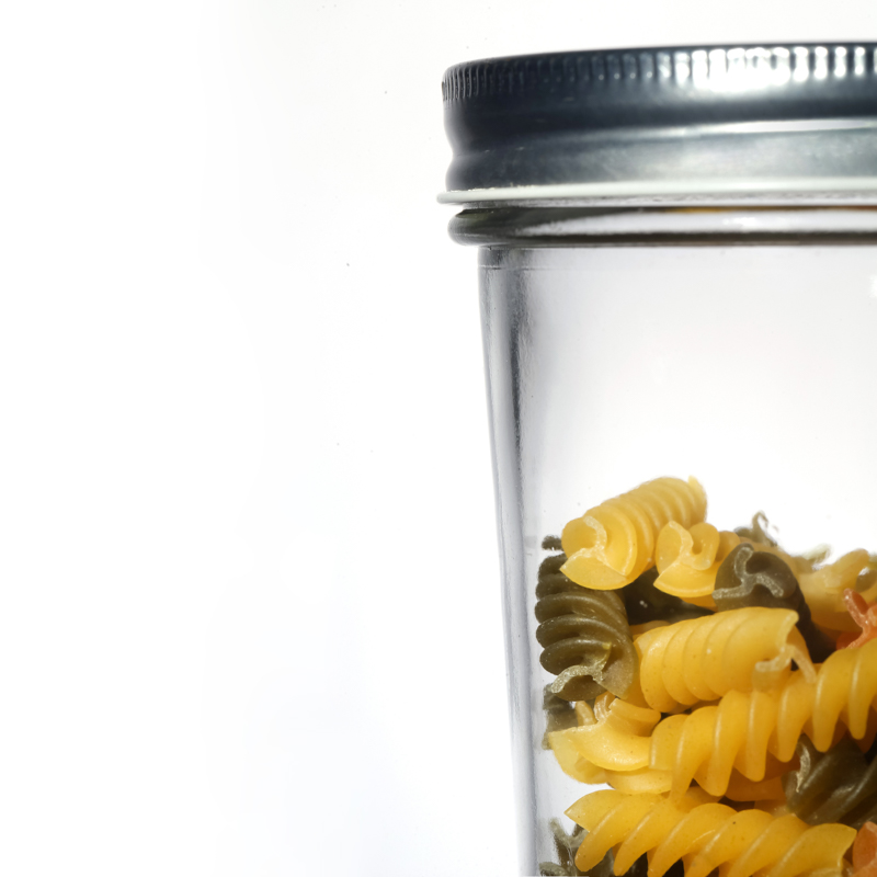 Hot Sale Clear Flint High Quality Metal Lids Storage Customize Food Glass Jars Wholesale
