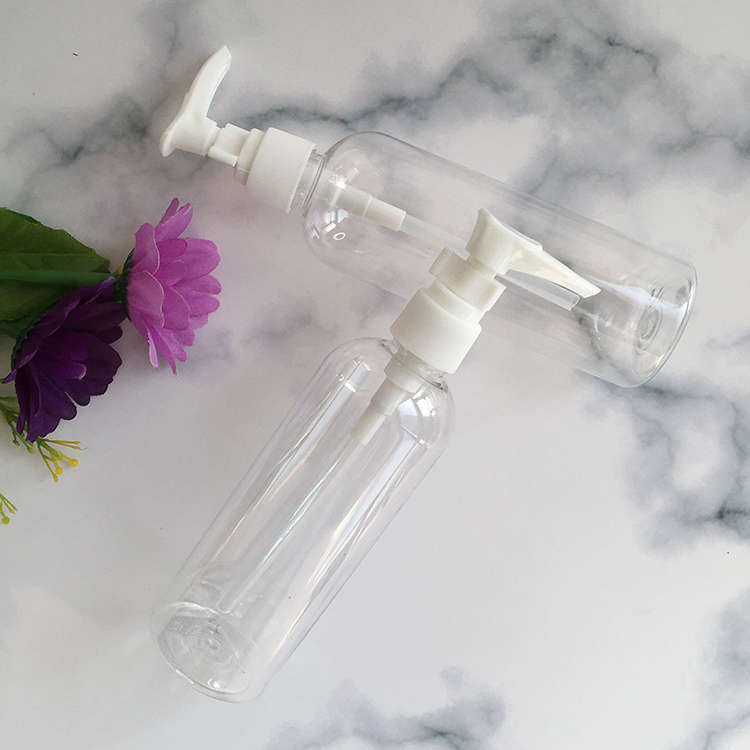 Hot Sale Clear Plastic Pet Empty Cosmetics Container 120ml Beard Oil Lotion Bottle Body Wash Foam Pump Bottle