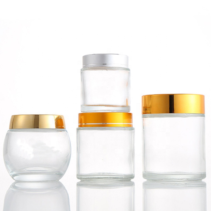 Hot Sale Cosmetic Container 100g 120g 200g Clear Glass Jar for Cream