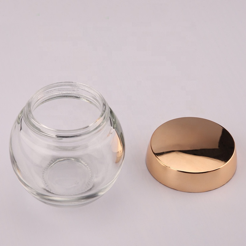 Hot Sale Cosmetic Container 100g 120g 200g Clear Glass Jar for Cream