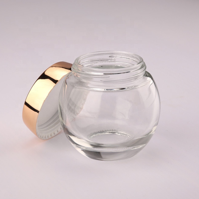 Hot Sale Cosmetic Container 100g 120g 200g Clear Glass Jar for Cream