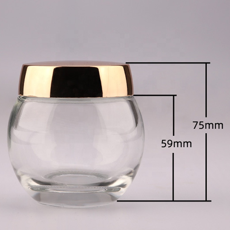 Hot Sale Cosmetic Container 100g 120g 200g Clear Glass Jar for Cream