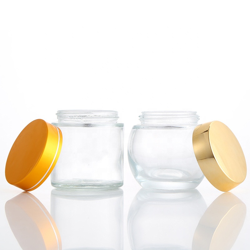 Hot Sale Cosmetic Container 100g 120g 200g Clear Glass Jar for Cream