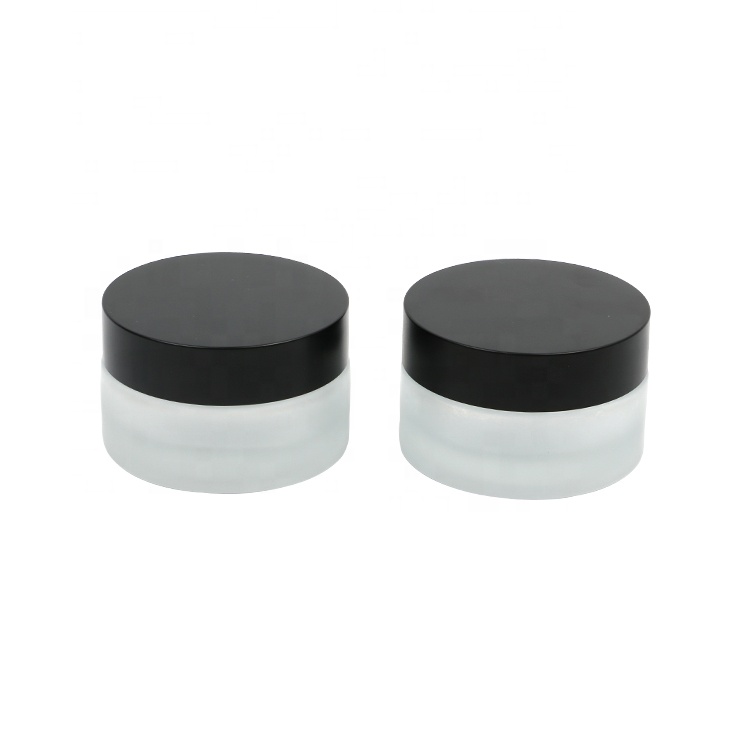 Hot Sale Cosmetic Face Cream Container 20ml 30ml 50ml Frosted Clear Glass Jar