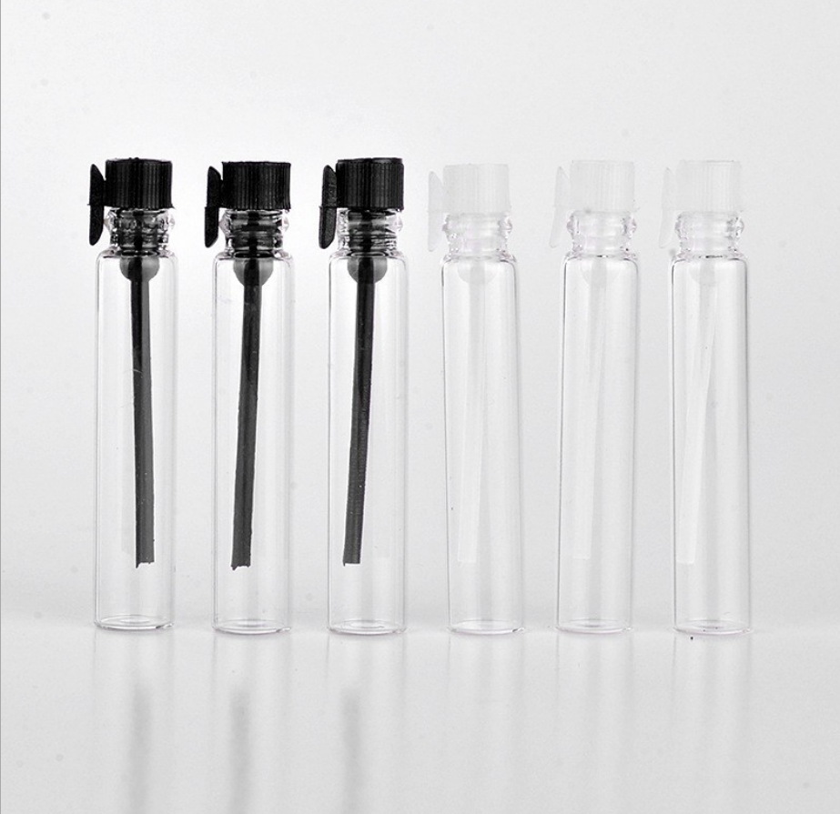Hot Sale Cosmetic Packaging 1ML 2ML 3ML clear perfume glass bottles