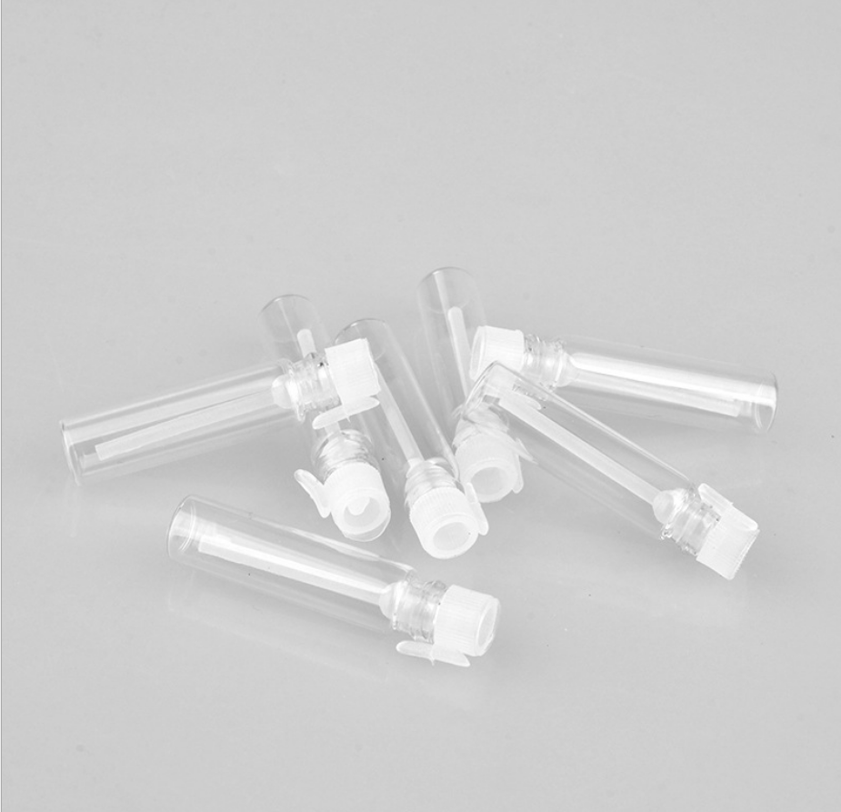 Hot Sale Cosmetic Packaging 1ML 2ML 3ML clear perfume glass bottles