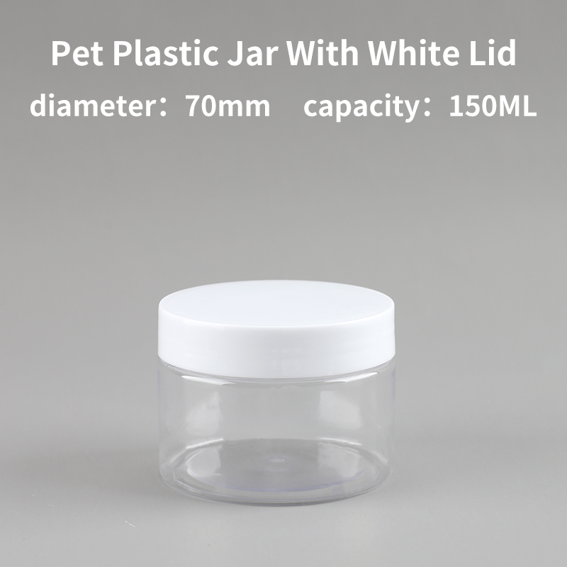 Hot Sale Cream Jars Container Pp Plastic 68/150ml With White Black Transparent Lid