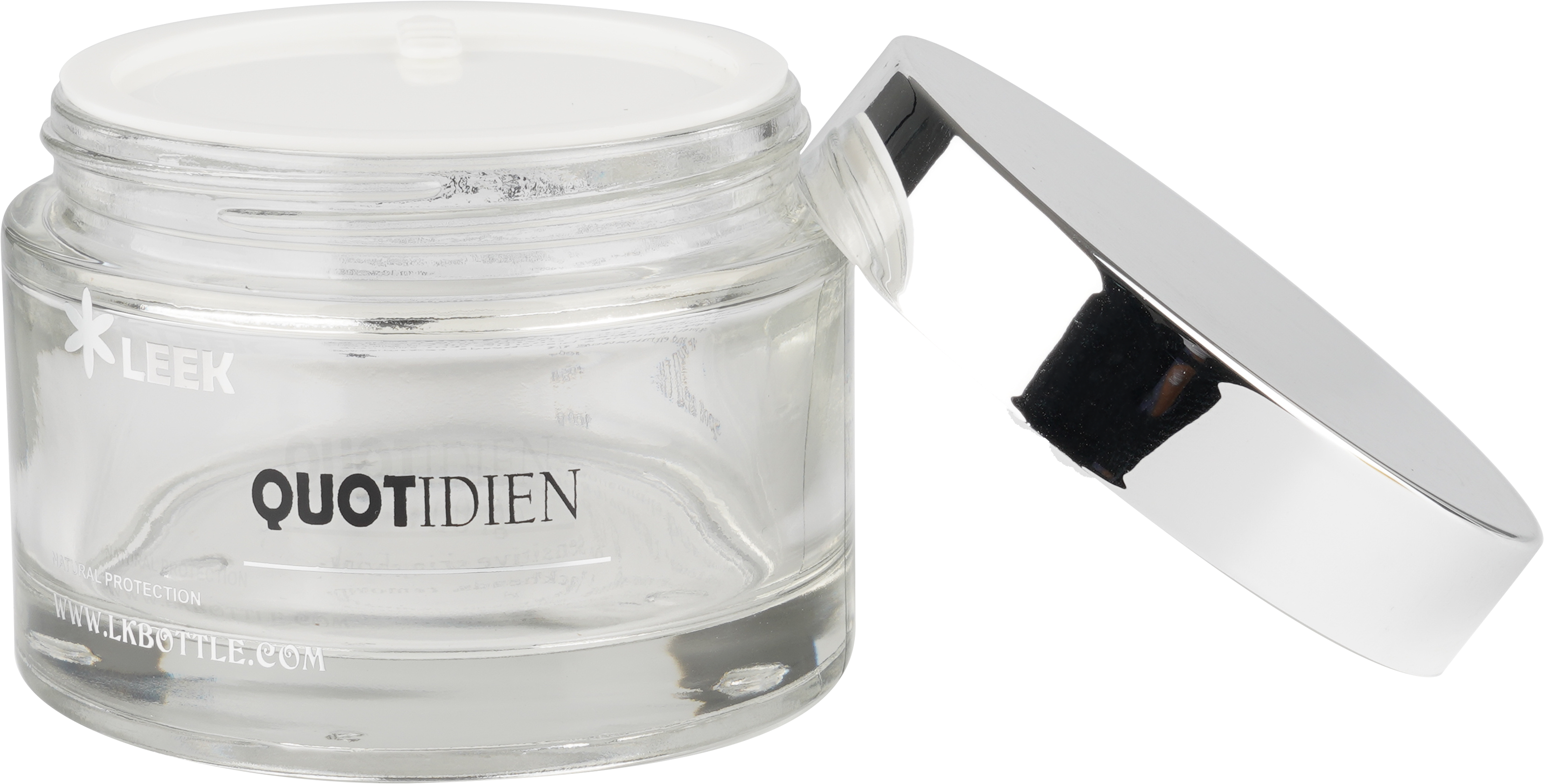 Hot Sale Custom Glass Container 30g Aluminum Cosmetic Jar For Skin Cream