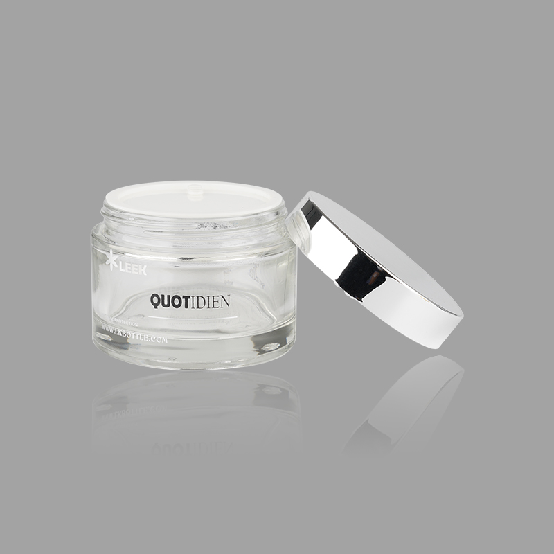 Hot Sale Custom Glass Container 30g Aluminum Cosmetic Jar For Skin Cream