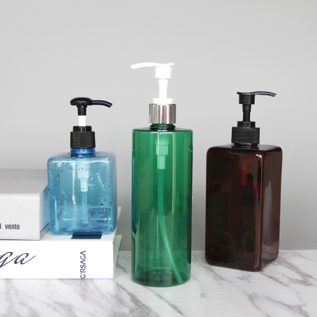 Hot Sale Custom Plastic Lotion Square Shaped Shampoo Bottle Free Samples