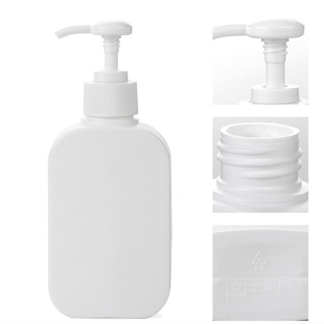 Hot Sale Custom Plastic Lotion Square Shaped Shampoo Bottle Free Samples