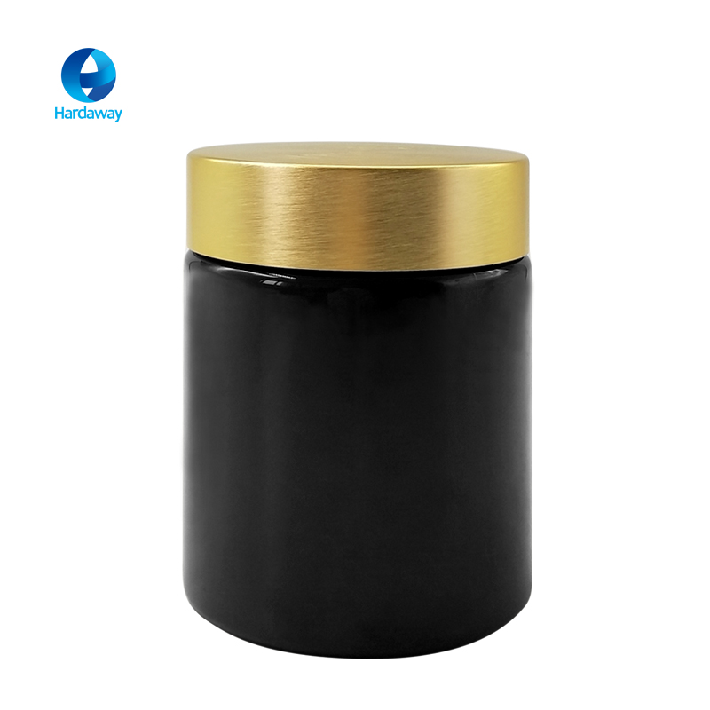 Hot Sale Custom Plastic PET Food Jar With Gold Lid