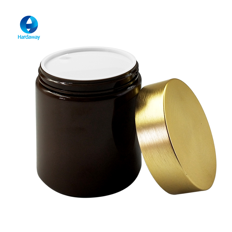 Hot Sale Custom Plastic PET Food Jar With Gold Lid