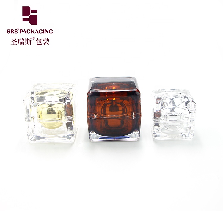 Hot Sale Custom Square Acrylic Plastic 10g 15g 30g 50g Cosmetic Eye Cream Jars
