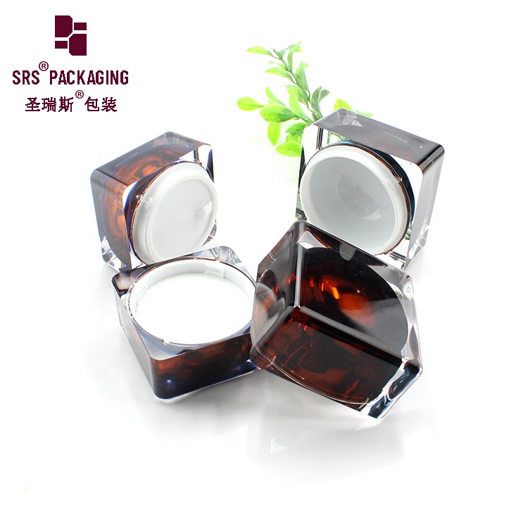 Hot Sale Custom Square Acrylic Plastic 10g 15g 30g 50g Cosmetic Eye Cream Jars